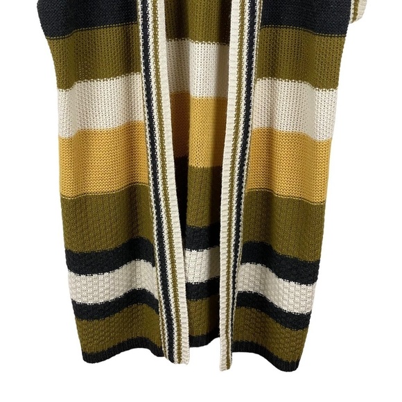Ecote Duster Cardigan Sweater Open Long Oversized Color block Stripes Size XS/S - Picture 5 of 11